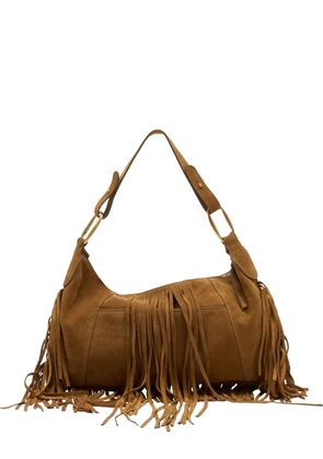 Vanessa Bruno Epaule fringed removable strap shoulder beg - Brown