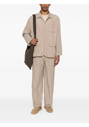 Gongdid Design elasticated-waistband trousers - Neutrals