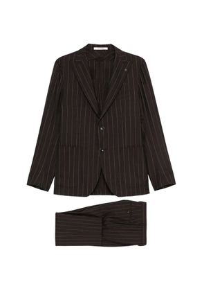 Tagliatore striped suit - Brown