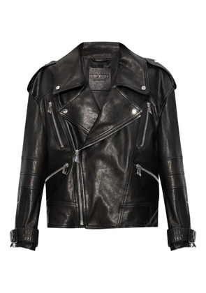 The Attico leather biker jacket - Black