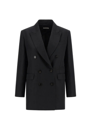 Alberto Biani double-breasted peak-lapels coat - Black