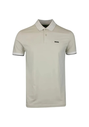 BOSS Paddy patterned collar polo shirt - Neutrals