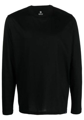 Boggi Milano long-sleeved cotton T-shirt - Black