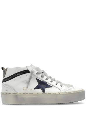 Golden Goose Mid Star high-top leather sneakers - White