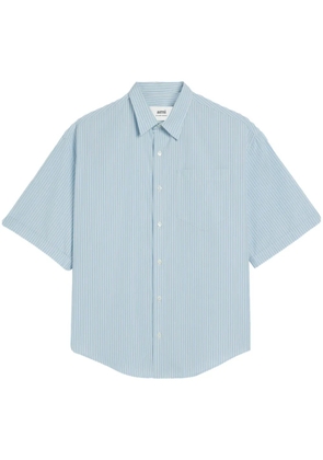 AMI Paris Ami de Coeur-embroidery cotton shirt - Blue