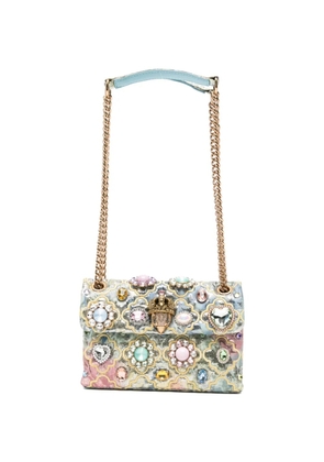Kurt Geiger London medium Kensington embellished-crystals shoulder bag - Blue