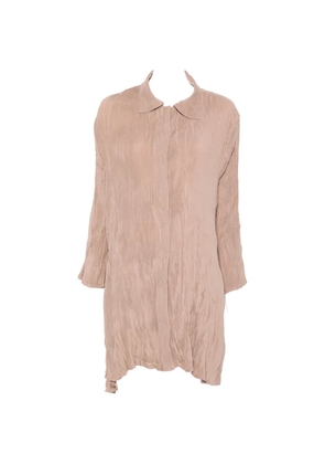 Gongdid Design pleated mini shirtdress - Neutrals