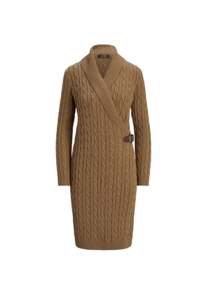 Lauren Ralph Lauren cable-knit wrap dress - Neutrals