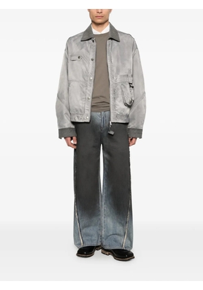 Feng Chen Wang button-detail bomber jacket - Grey