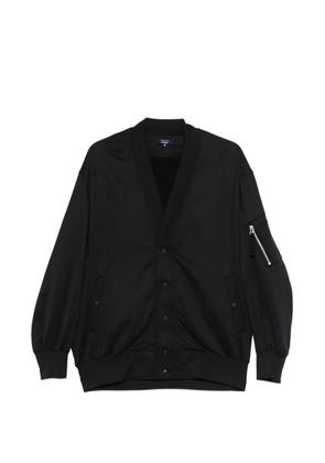 Comme des Garçons Homme V-neck zip-up bomber jacket - Black