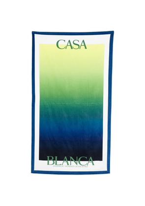 Casablanca logo-detail beach towel - Green