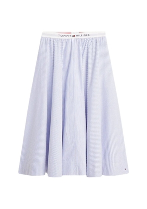 Tommy Hilfiger striped midi skirt - White