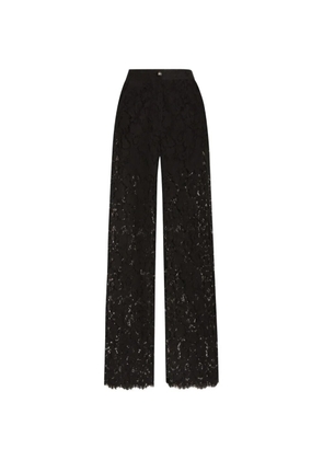 Dolce & Gabbana cordonetto lace trousers - Black