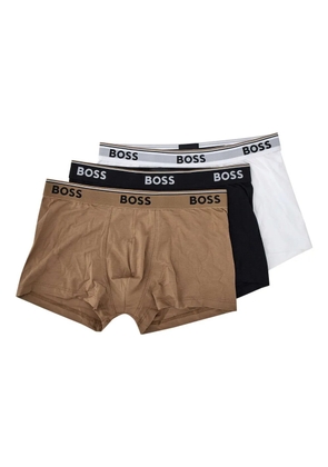 BOSS logo-waistband briefs (pack of three) - Neutrals