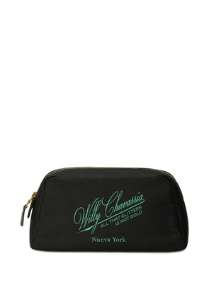 Willy Chavarria zip-fastening wash bag - Green
