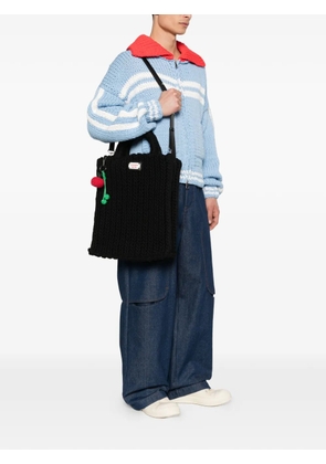 Charles Jeffrey Loverboy large apple-charm tote bag - Black