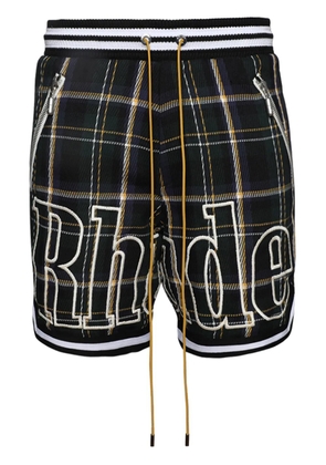 RHUDE Court flannel shorts - Green