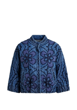 Essentiel Antwerp floral-embroidered jacket - Blue