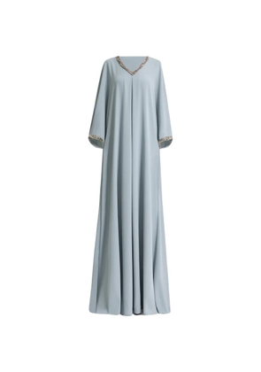 Gemy Maalouf beaded V-neckline maxi kaftan - Blue