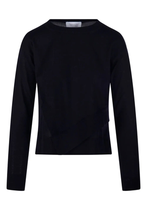 Daniele Fiesoli asymmetric-hemline wool top - Blue