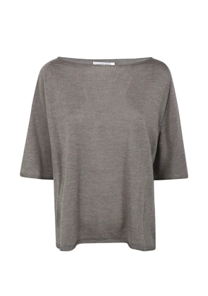 Gentry Portofino boat-neck knitted top - Grey