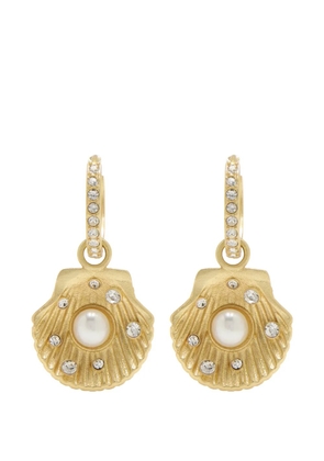 Oceanus shell-motif embellished earrings - Gold