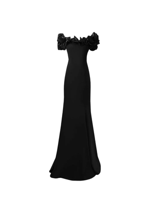 Gemy Maalouf off-the-shoulder ruffled maxi dress - Black
