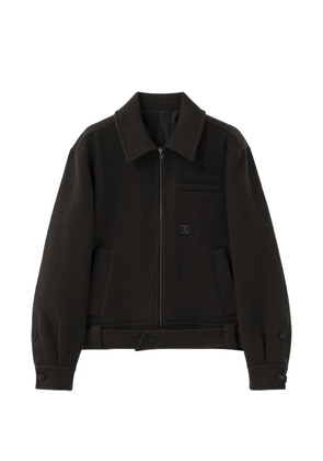 Wooyoungmi logo belt jacket - Brown