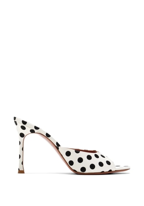 Amina Muaddi Alexa polka-dot sandals - White