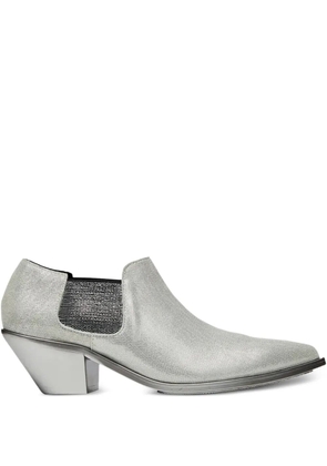 Junya Watanabe metallic-effect pointed-toe chelsea boots - Grey