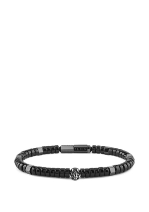 Philipp Plein beads skull bracelet - Black