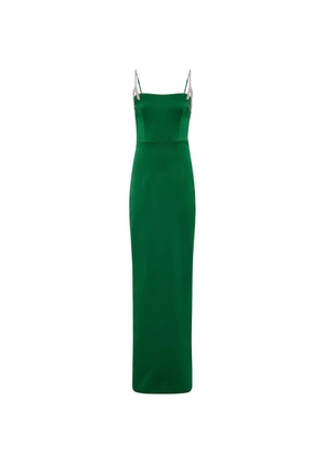 Rachel Gilbert Leora embellished satin dress - Green