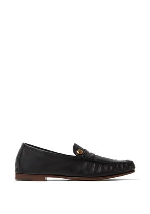 Versace Guanto leather moccassins - Black