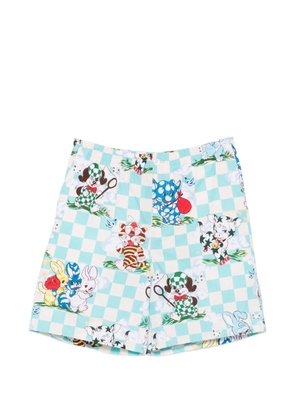 Kenzo cartoon elasticated shorts - Blue
