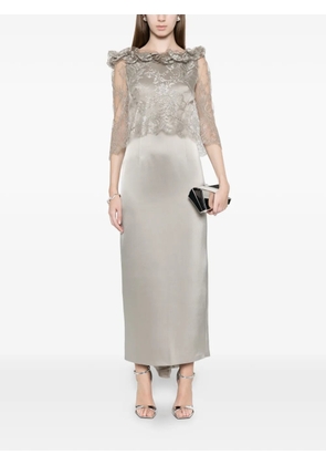 Fely Campo ruffled lace top - Grey