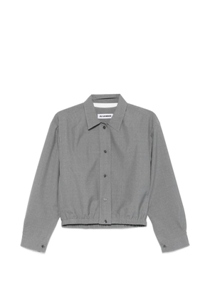 Jil Sander pointed-collar bomber jacket - Grey