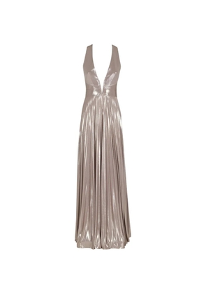 NISSA V-neck maxi dress - Neutrals