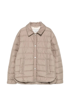 Peserico snap-button quilted jacket - Neutrals