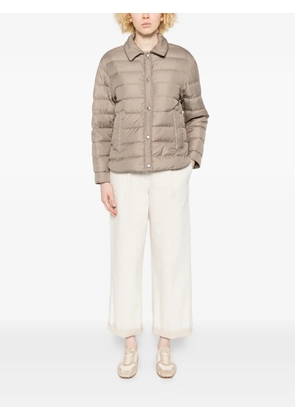 Peserico snap-button quilted jacket - Neutrals