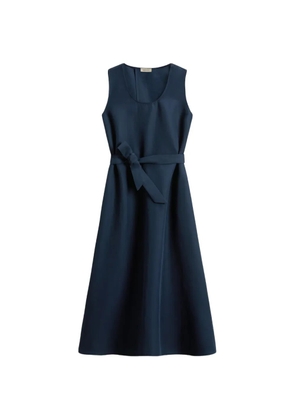 Woolrich belted round-neck midi dress - Blue
