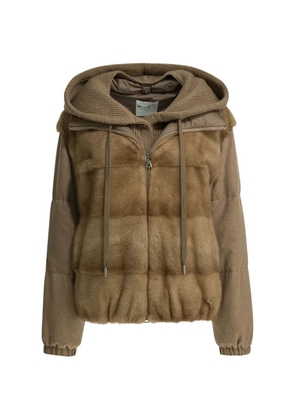CAMÉLIA hooded parka coat - Brown
