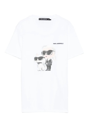 Karl Lagerfeld cat-print T-shirt - White