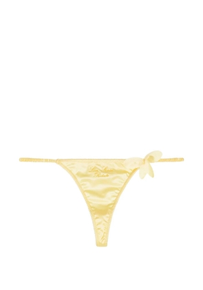 ROTATE BIRGER CHRISTENSEN embroidery flower thong - Yellow