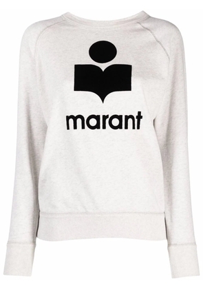 MARANT ÉTOILE logo-print crew-neck sweatshirt - Neutrals