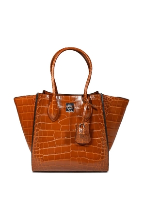 Ermanno Scervino croc-embossed tote bag - Brown