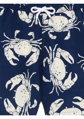Maison Labiche crab-print swim shorts - Blue