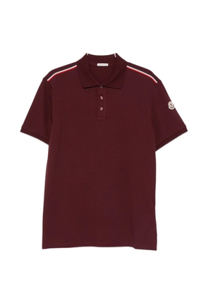 Moncler stripe-detail polo shirt - Red