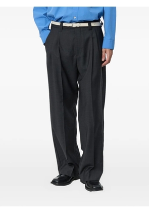 mfpen check pleated trousers - Grey