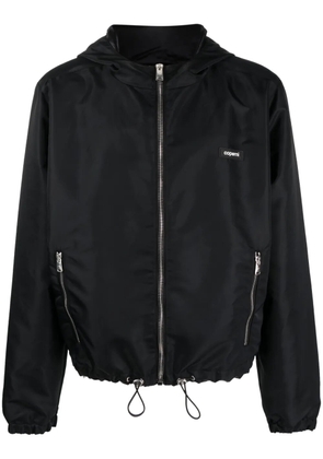 Coperni satin-finish hooded jacket - Black