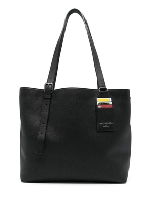 Balenciaga card-detail shoulder bag - Black